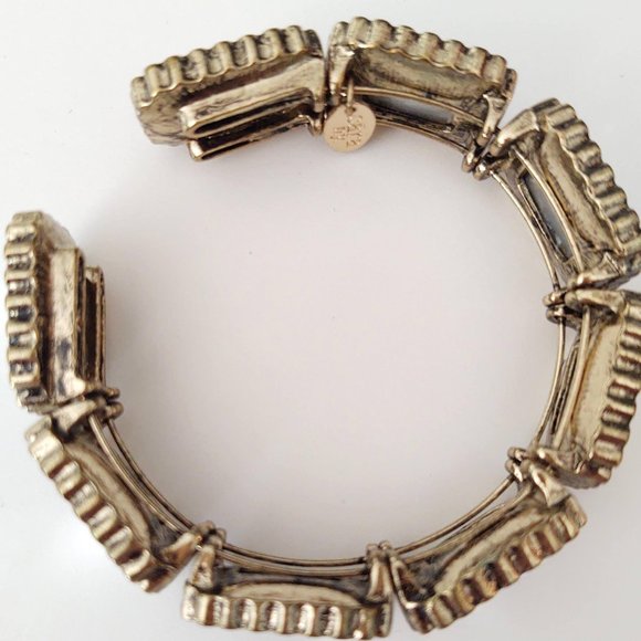 Gold and clear glass cuff - Picture 13 of 13